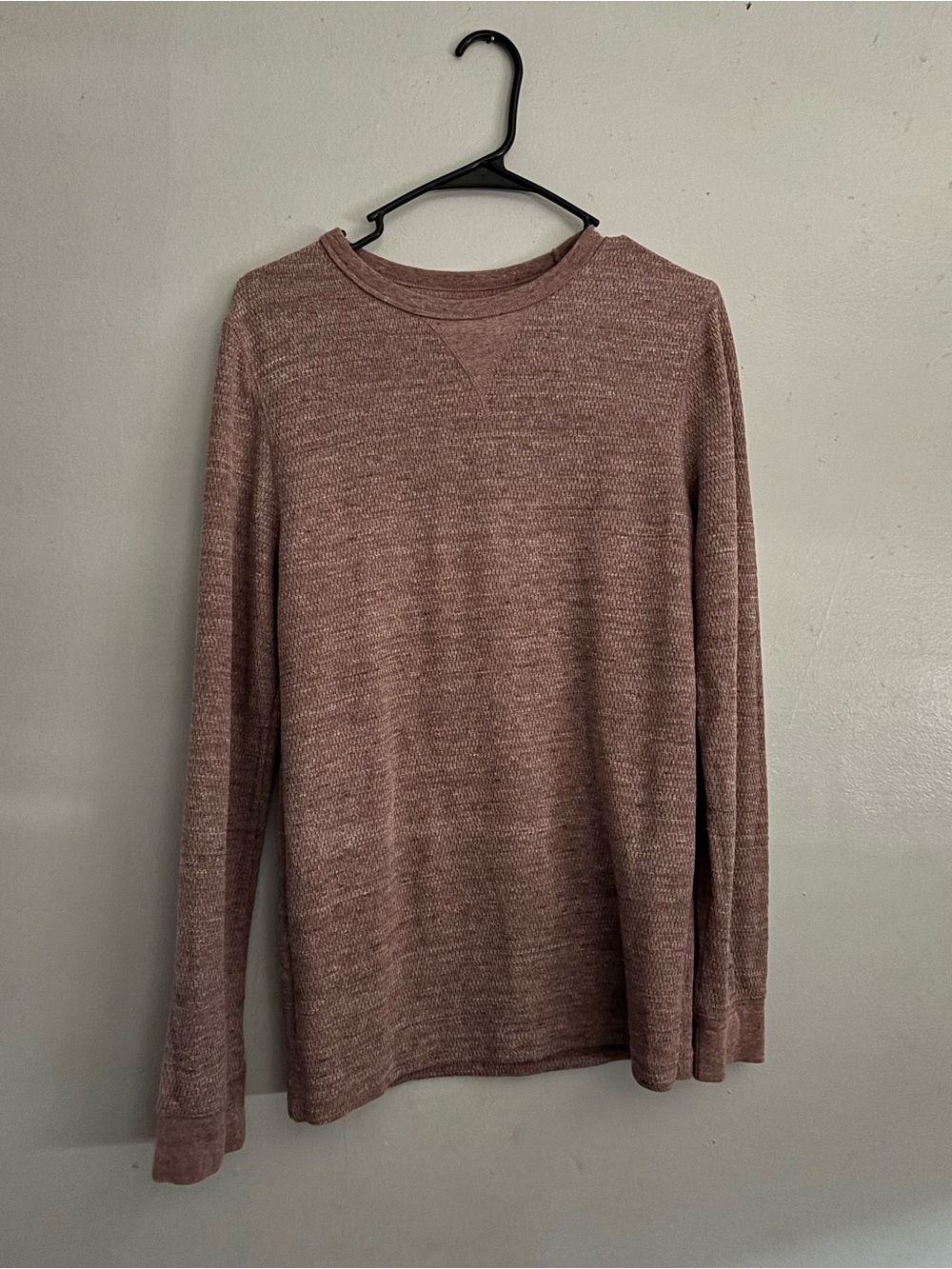 Women’s Long-Sleeve Knit Crewneck Shirt - Dusty Rose